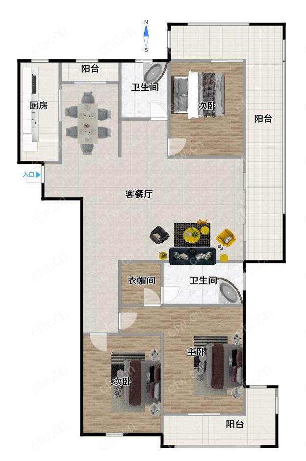 百大春城 3室2厅