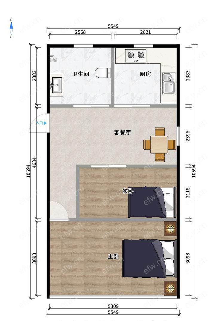 西直街 2室1厅