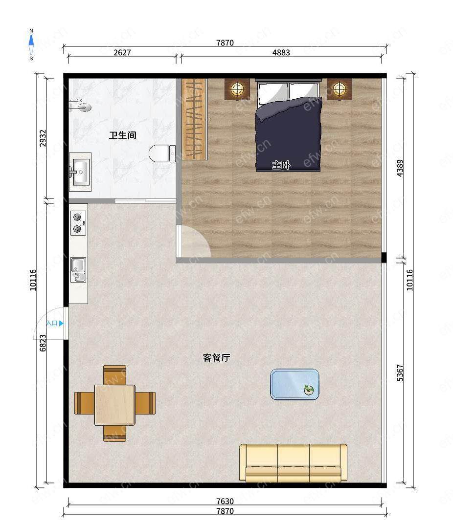 优族联盟(人民中路88号) 1室1厅，诚心出售，连元街可用，双地铁