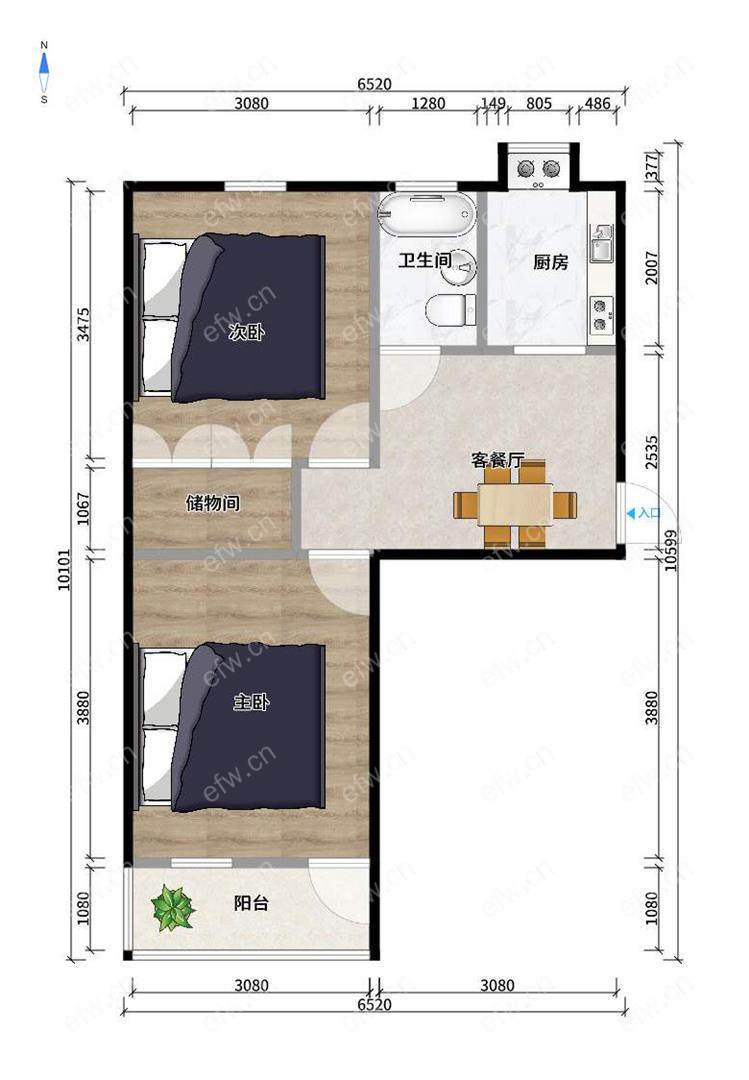 惠龙新村 2室1厅