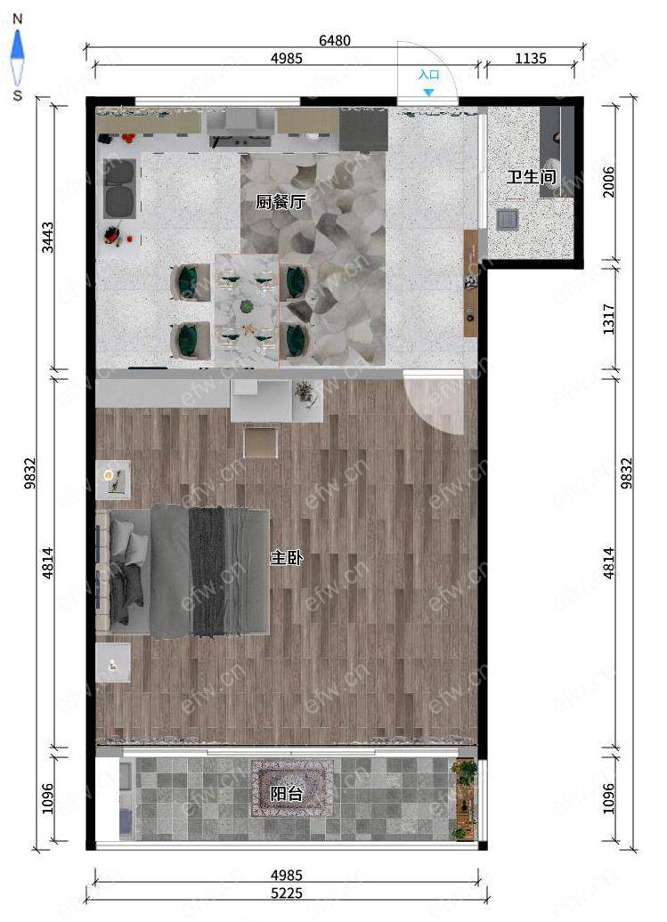 中桥二村 1室1厅精装修