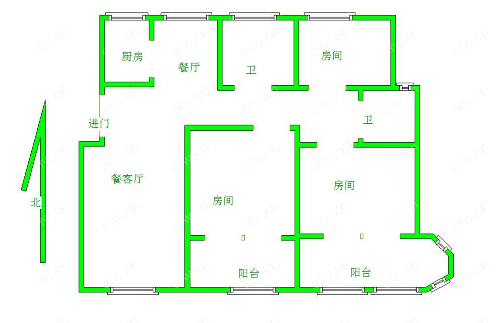 金领嘉园(财富广场) 3室2厅