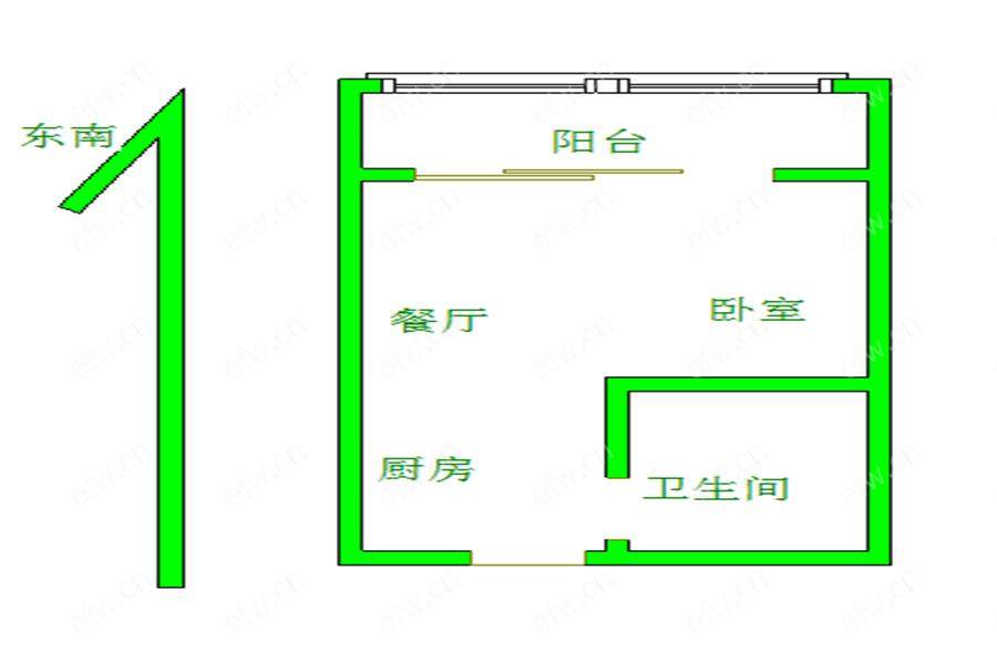 清扬公寓（康园75号） 1室1厅