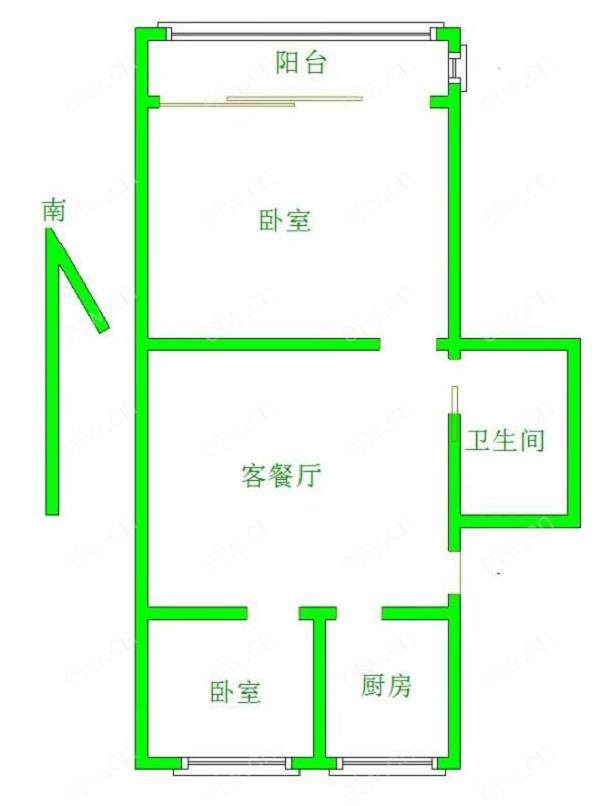 和泰苑精装2房2厅，南北通透，拎包入住