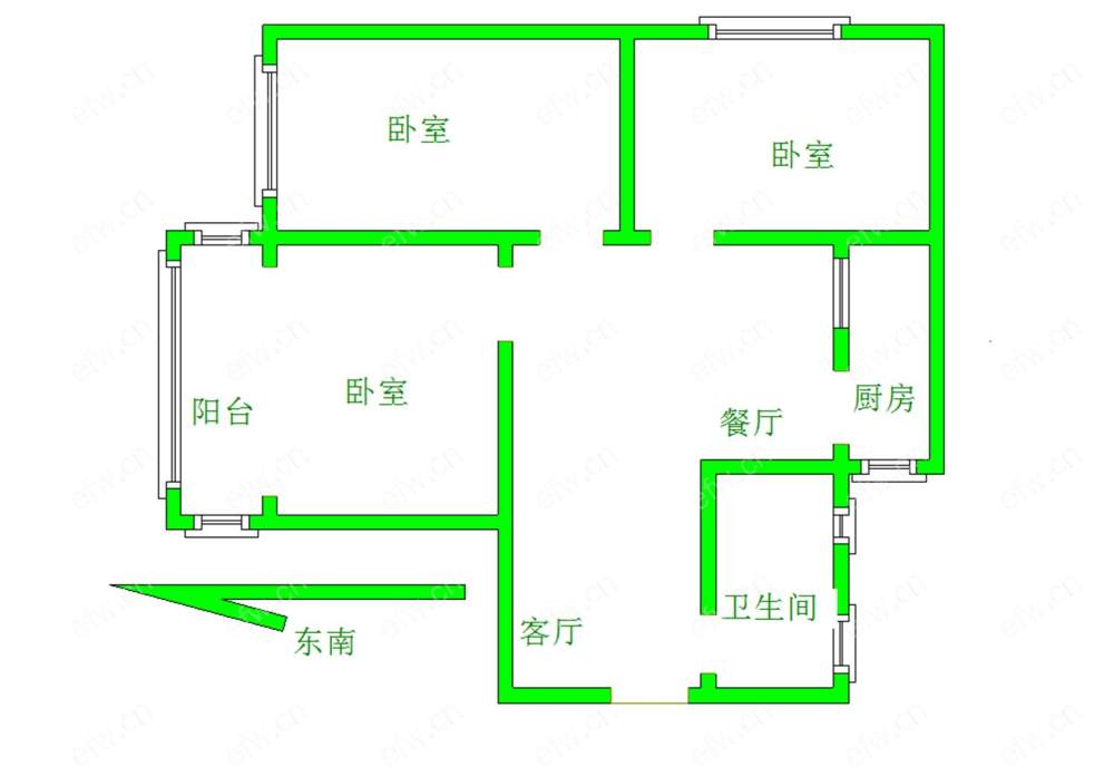 兴东小区(兴隆桥东) 3室2厅