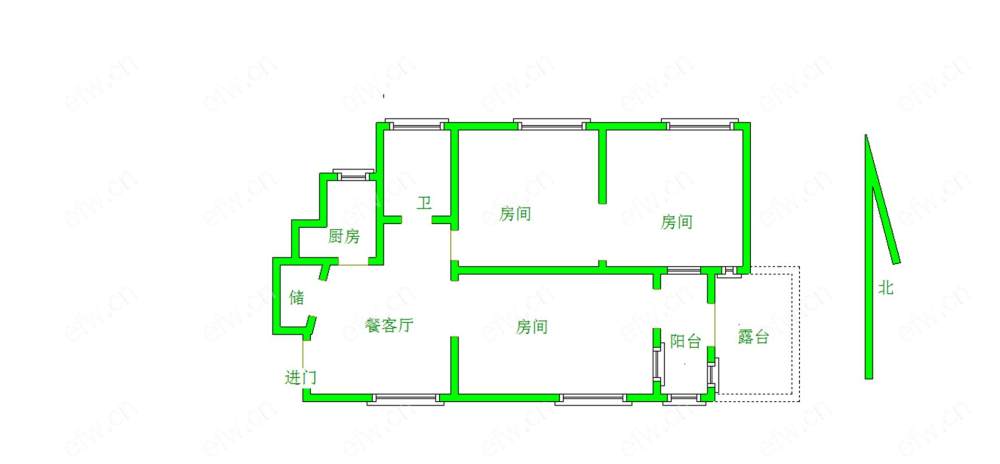 翠云新村 3室1厅户型好