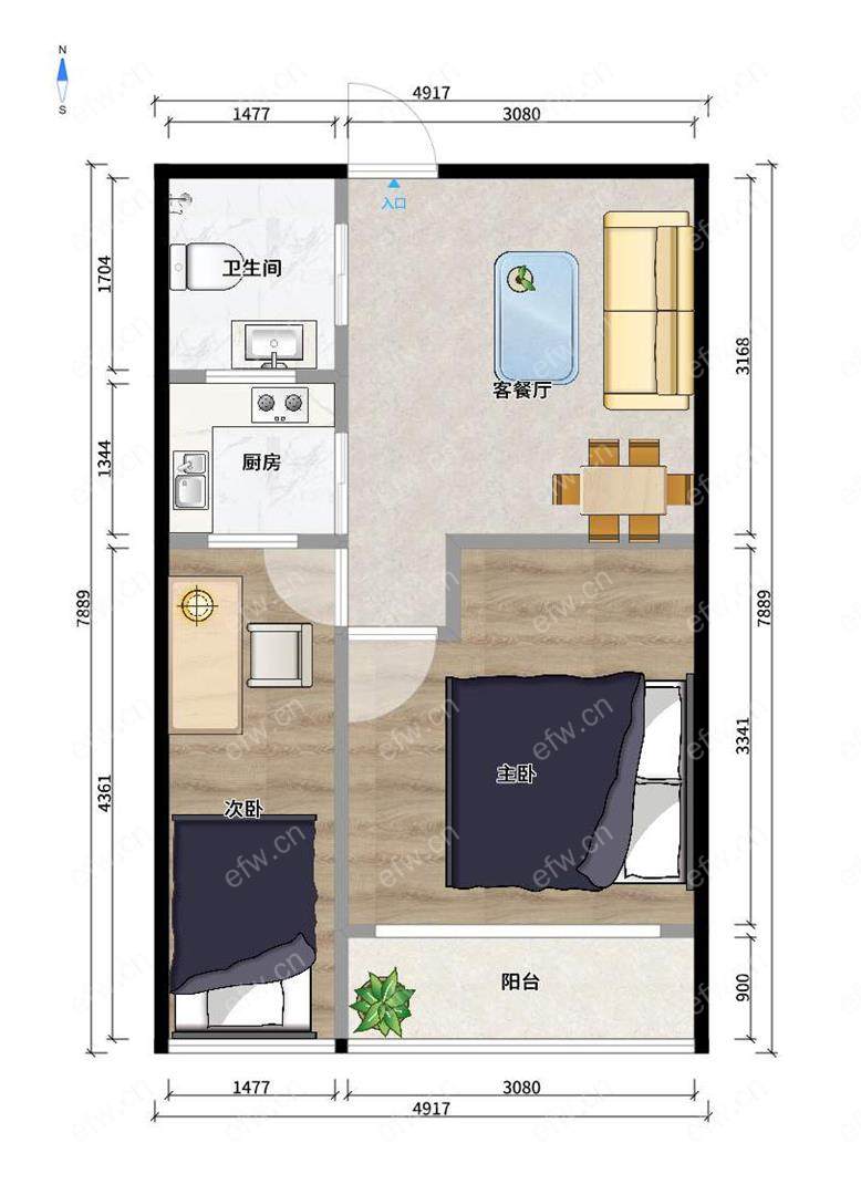 金岸世家（2-35） 2室2厅