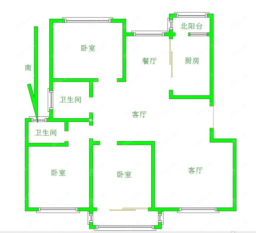 兴源家园 经典3房 东边户 全明 精装修！