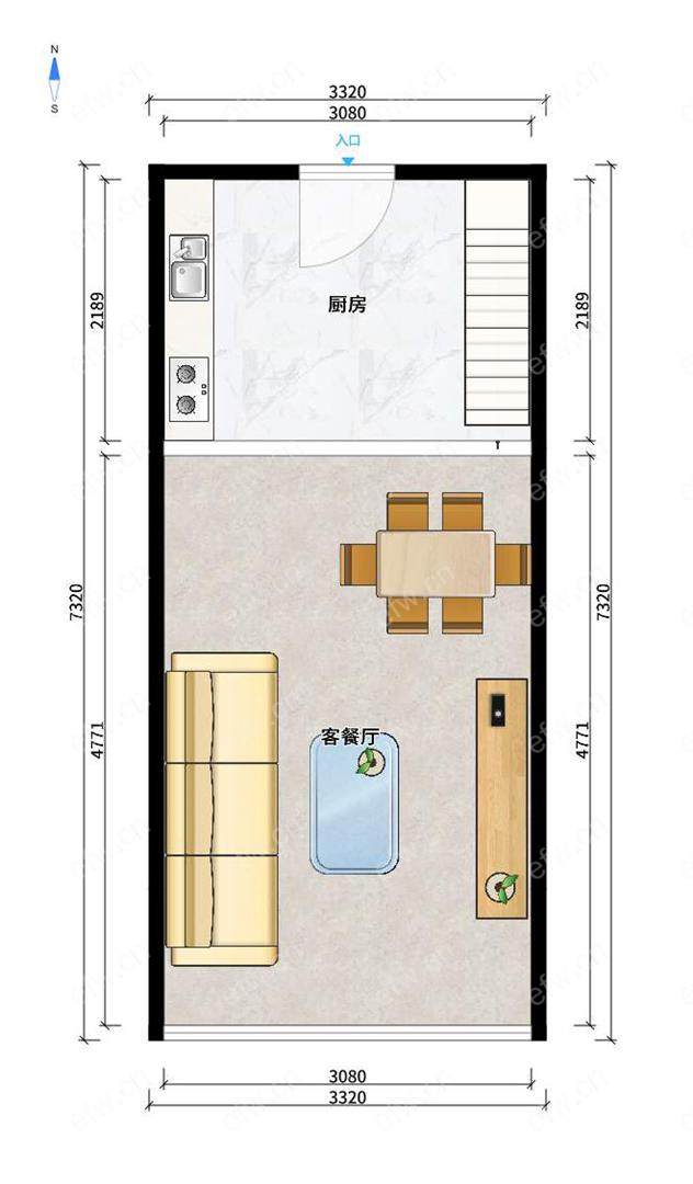 西城荟（钱桥大街） 2室1厅