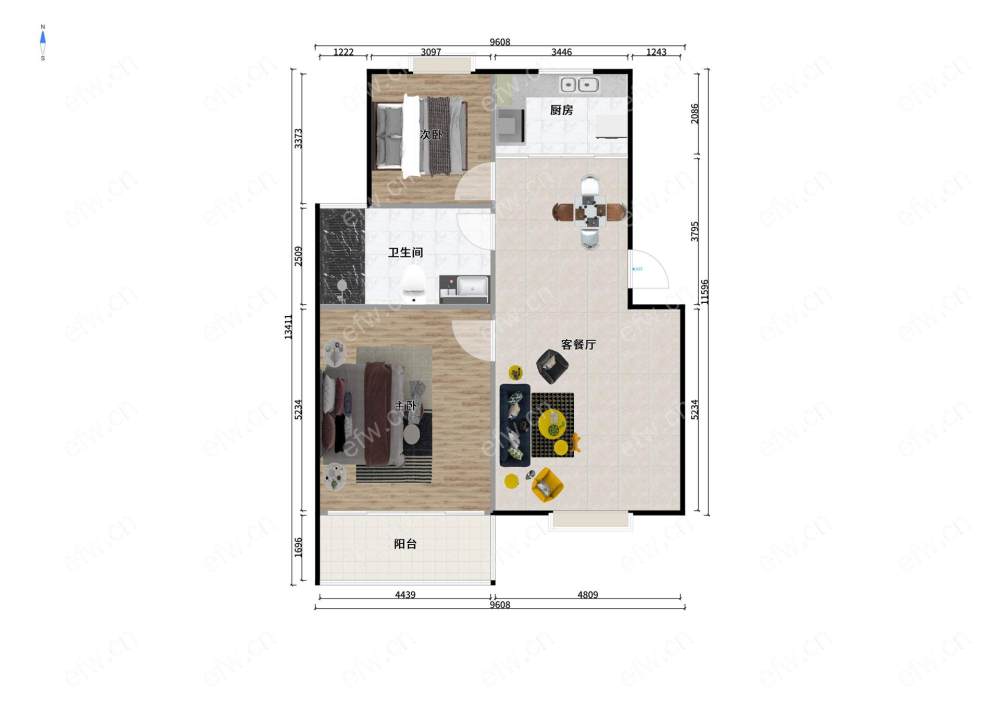 临地铁口 village  通透room房 中间楼层