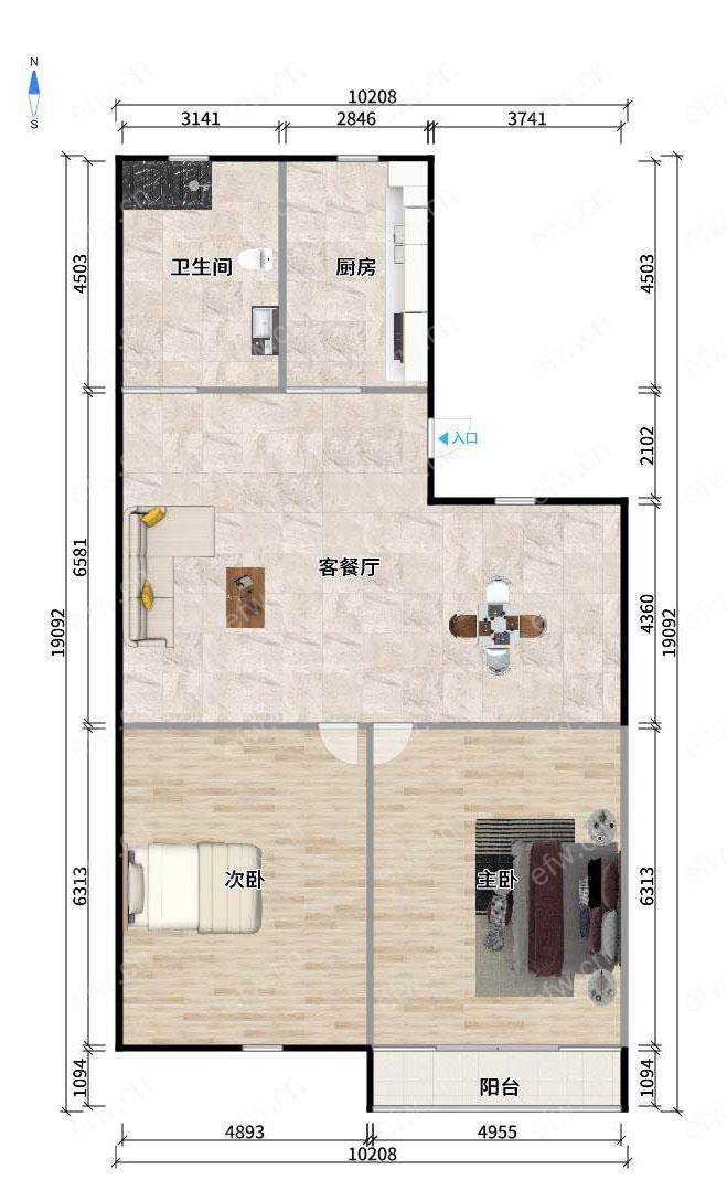 风和里(锦明苑) 2室2厅