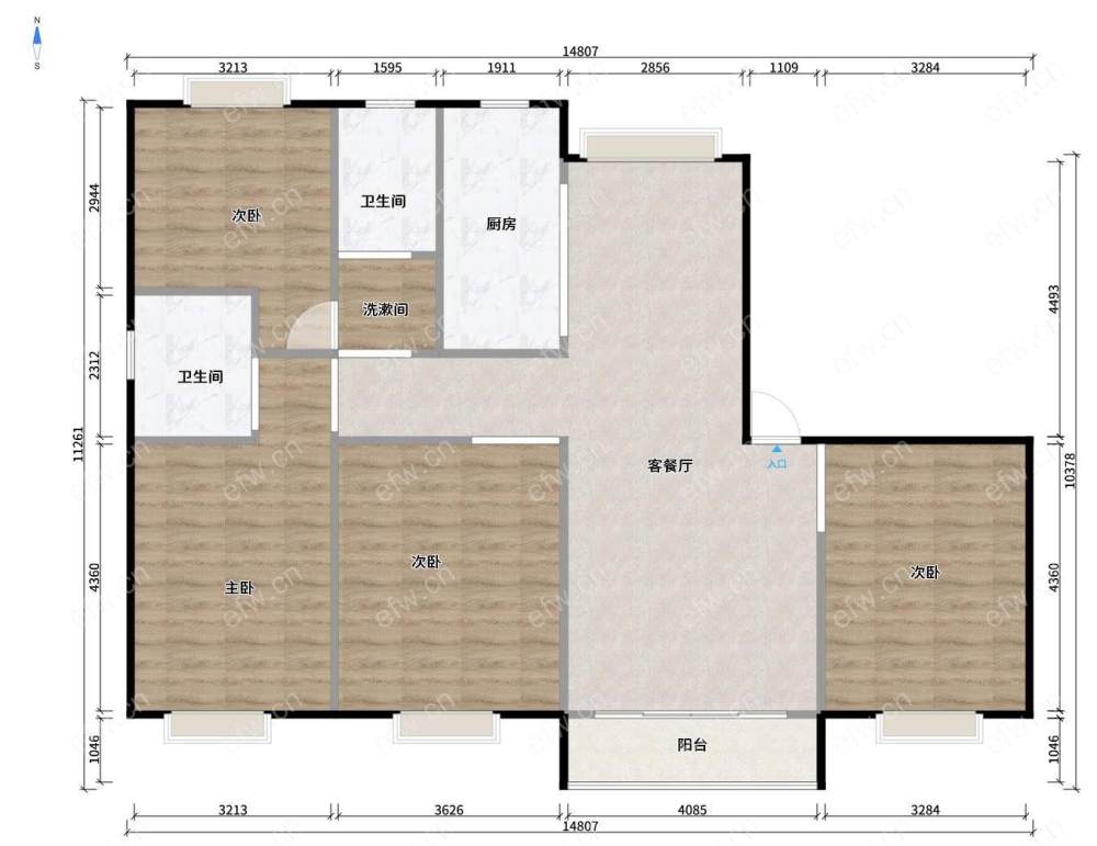 融创玉兰公馆（惠港玉兰苑）一区 4室2厅