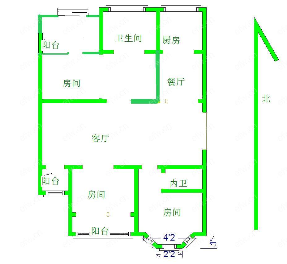 婚装全明东边户3房,吉庆苑