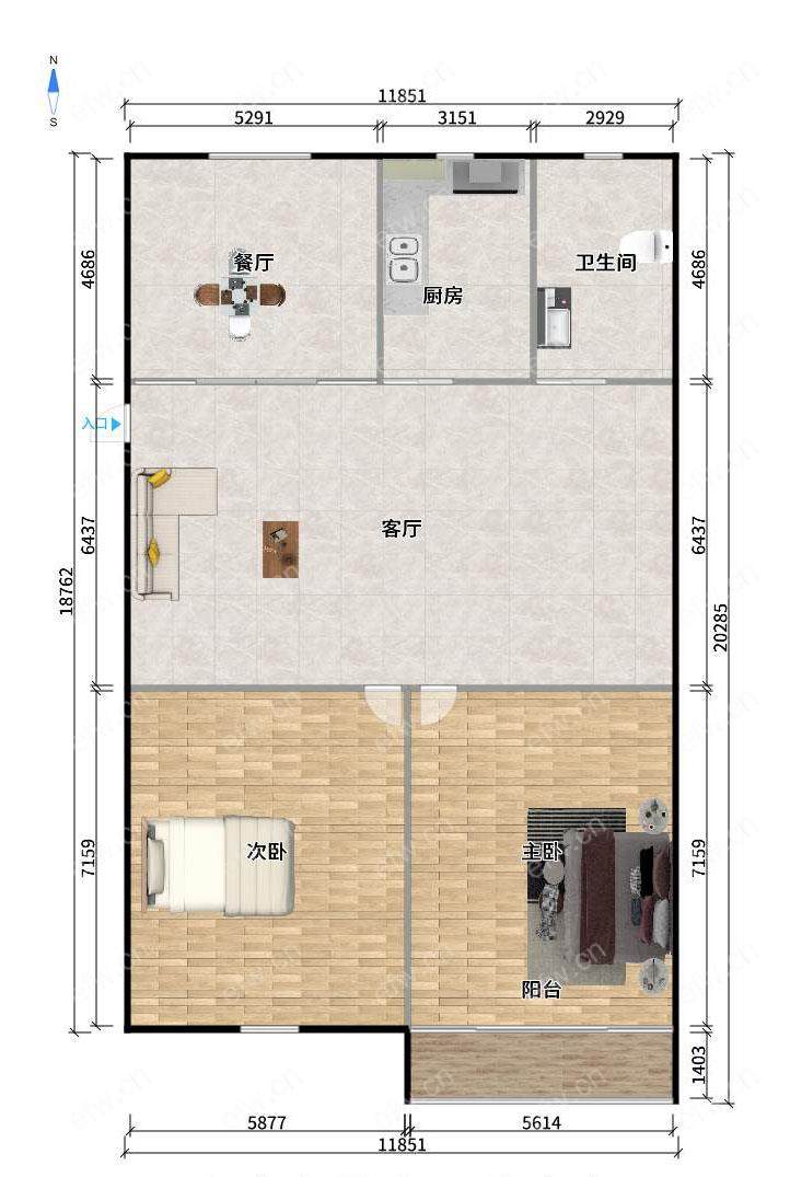 解放新村(喻康苑) 3室2厅