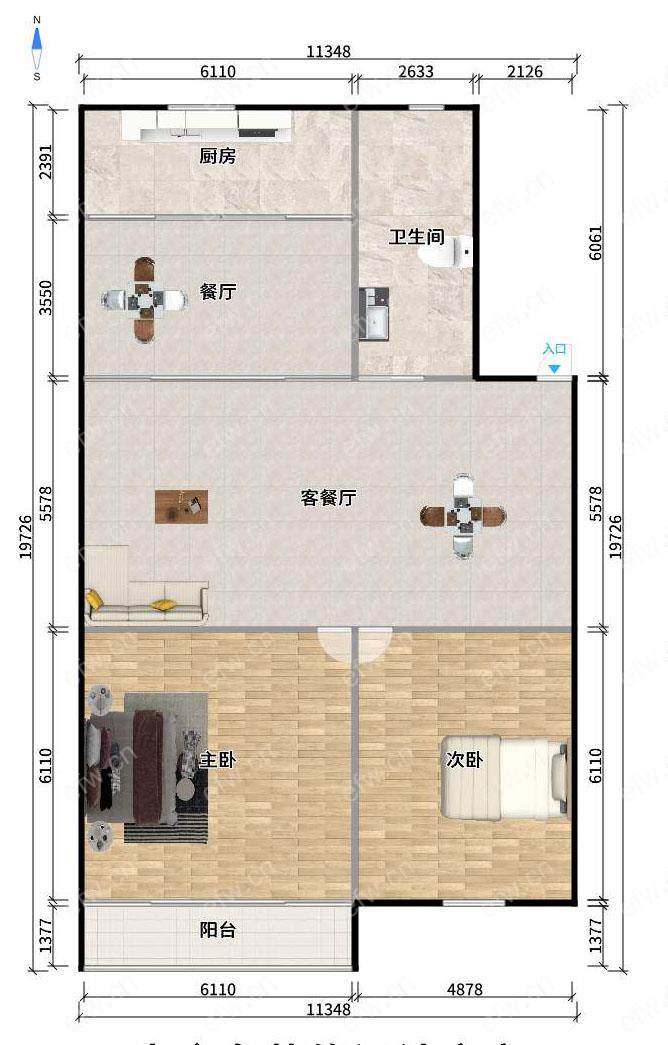 嘉泰公寓(绿塔路） 2室2厅