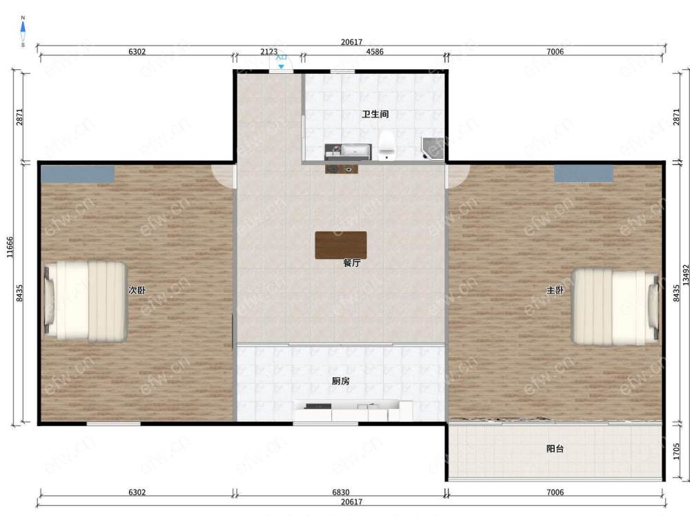 建筑新村 2室1厅 下午四点过后可以看房