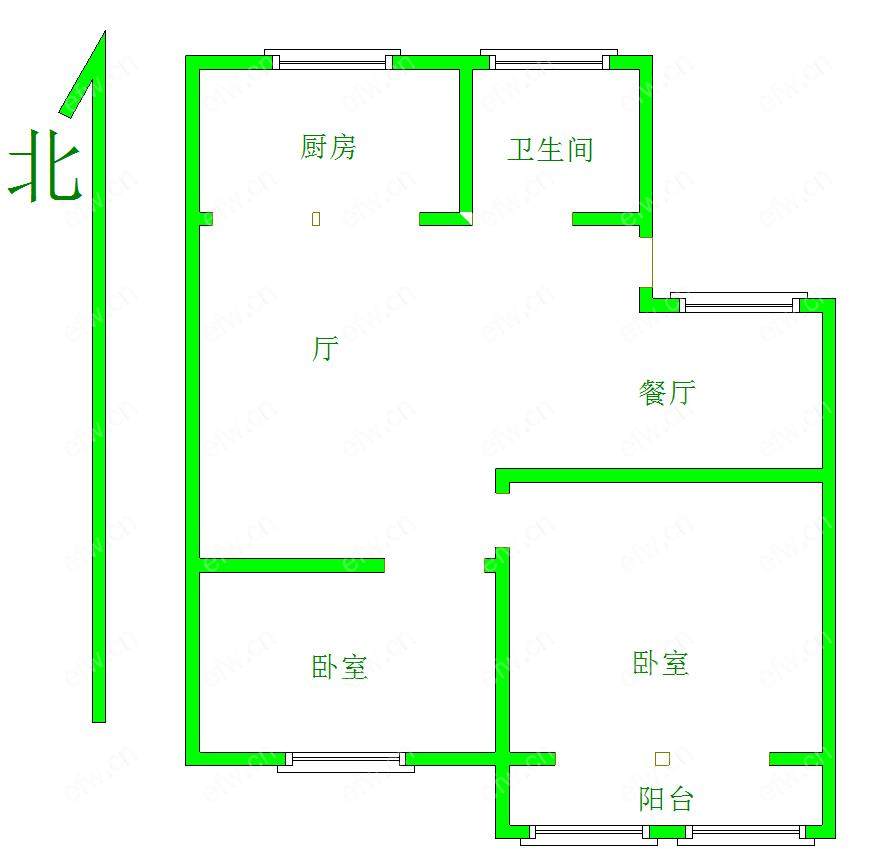 电梯房沁园新村 2室2厅 六中对面