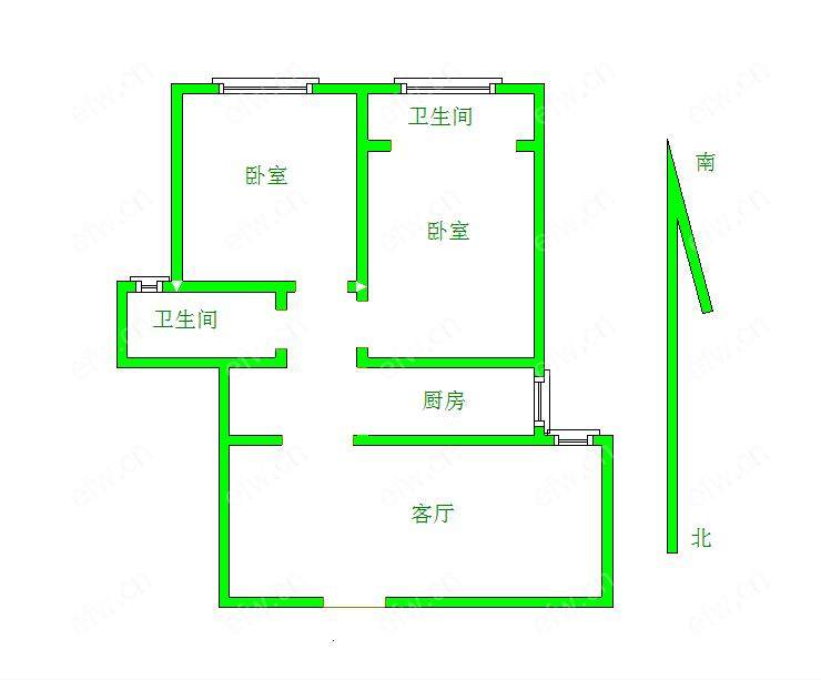 沁园新村 2室1厅.......