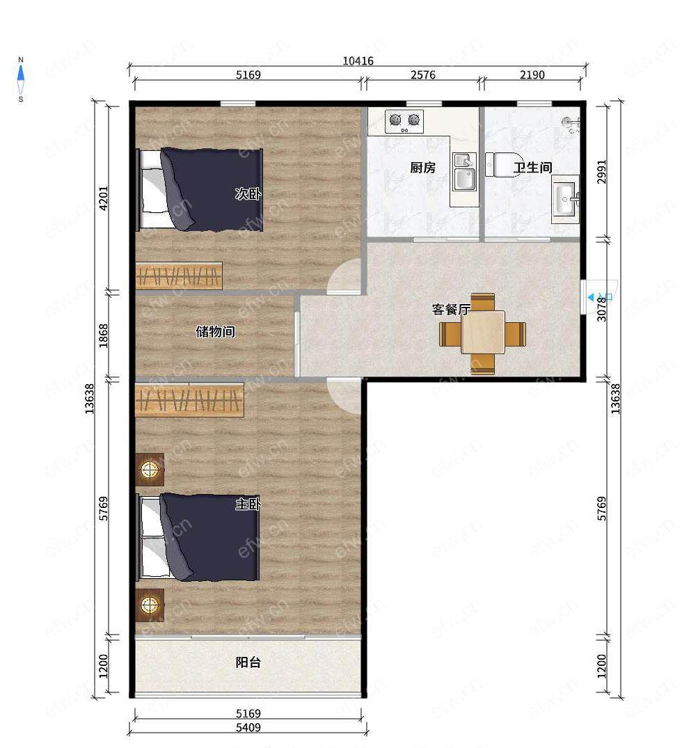 小娄巷横街东区      （14-29） 2室1厅