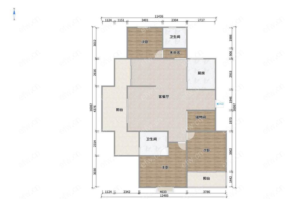 地铁口纯毛坯  3室2厅全明户型 采光很好 随时看房