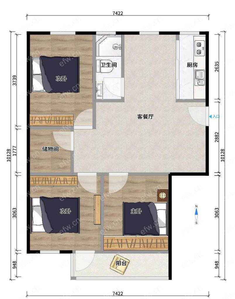 天一花园 4室2厅 诚心出售