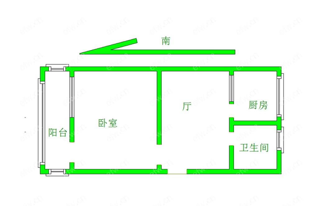 西横街 1室1厅 可用