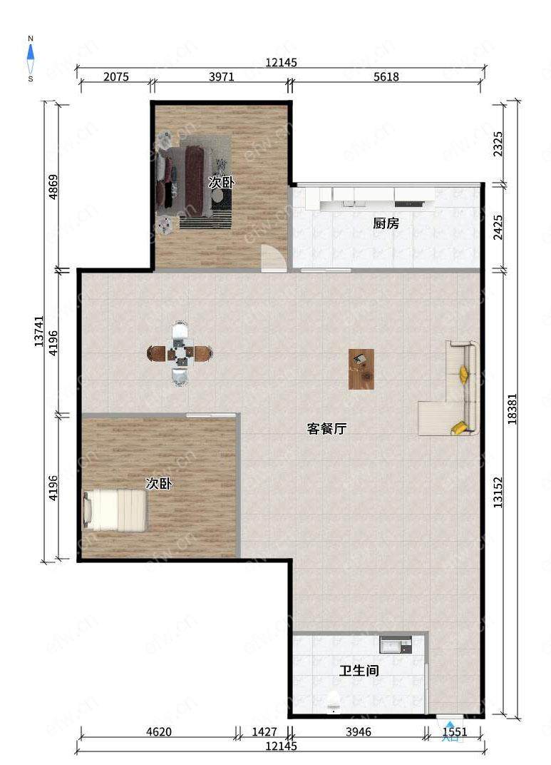 优族联盟(人民中路88号) 2室2厅