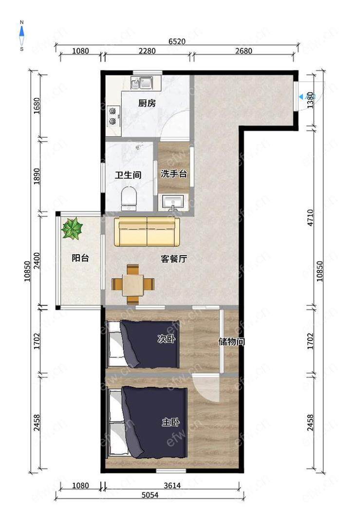 小天鹅品园 1室2厅