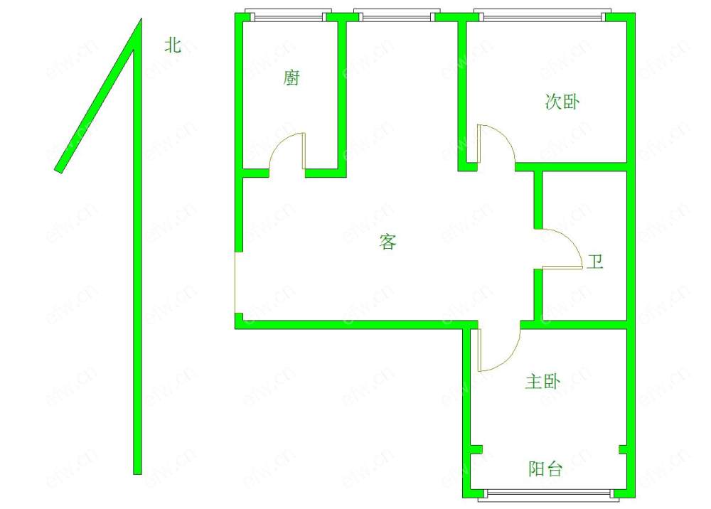 东风家园 2室1厅