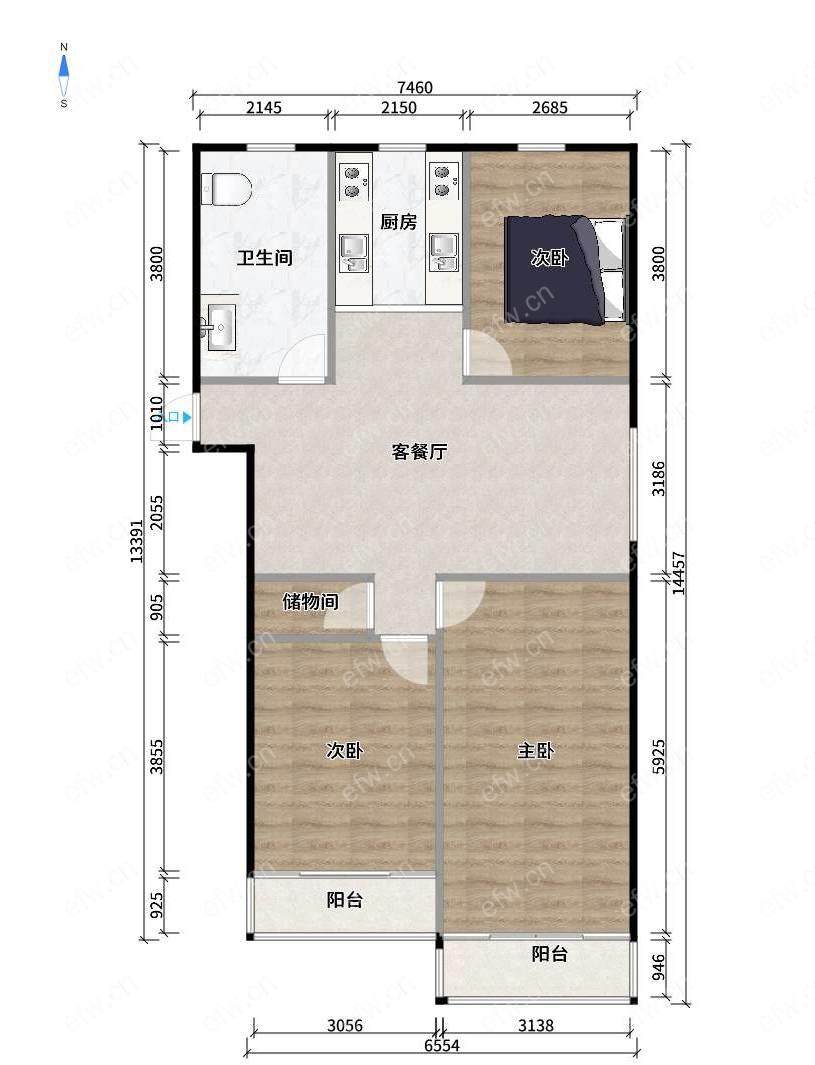 风雷新村（167-239) 3室2厅