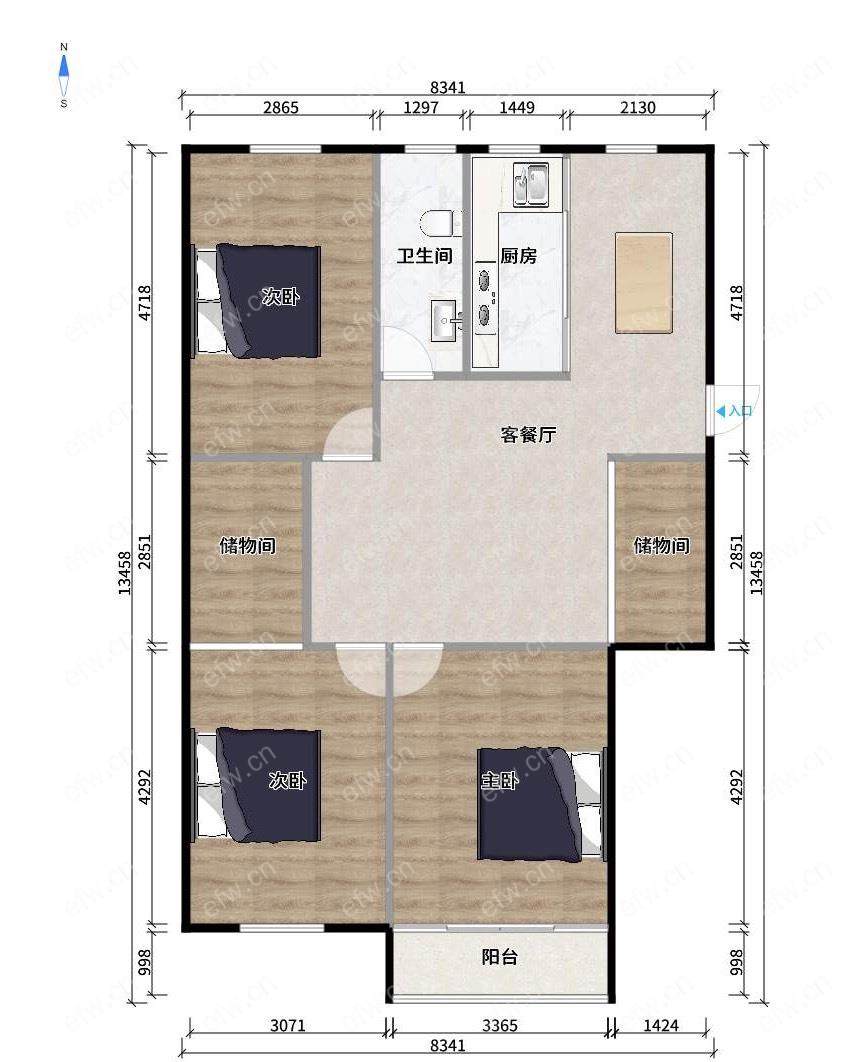 小娄巷横街东区（14-29） 3室2厅