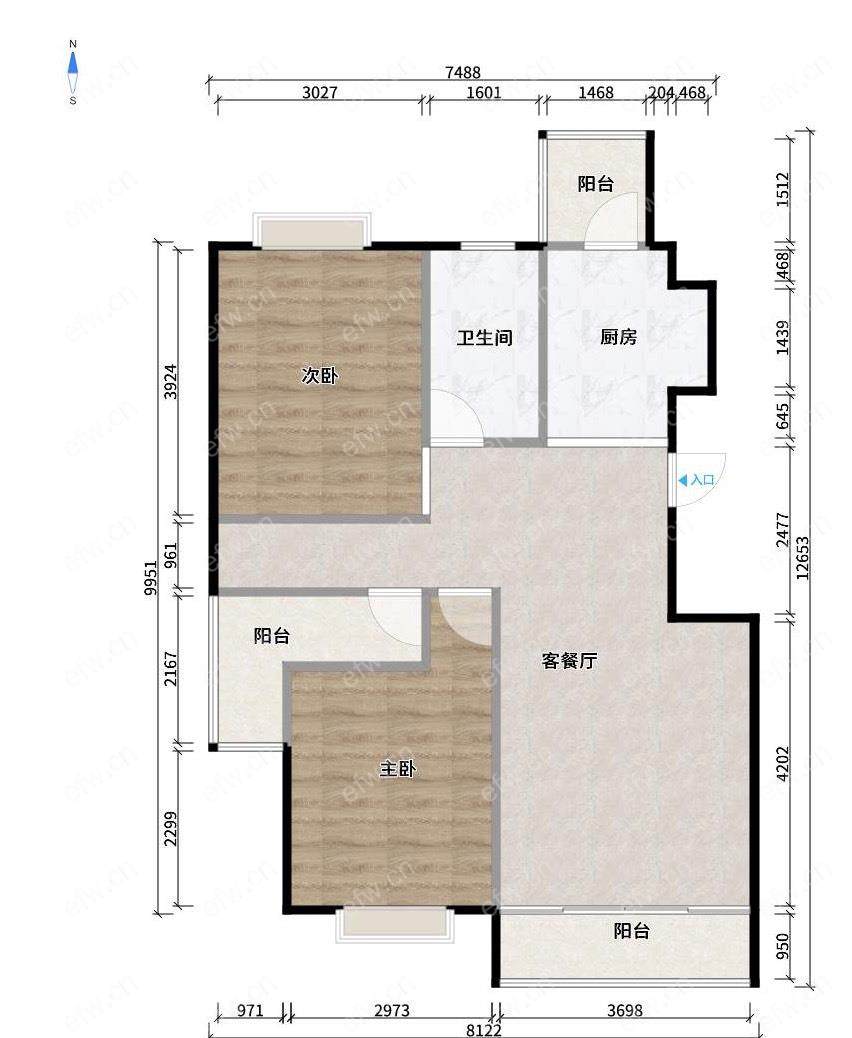 融创理想城市花园(亚美利加) 3室2厅