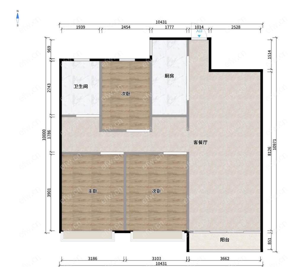 金科世界城E区 3室2厅