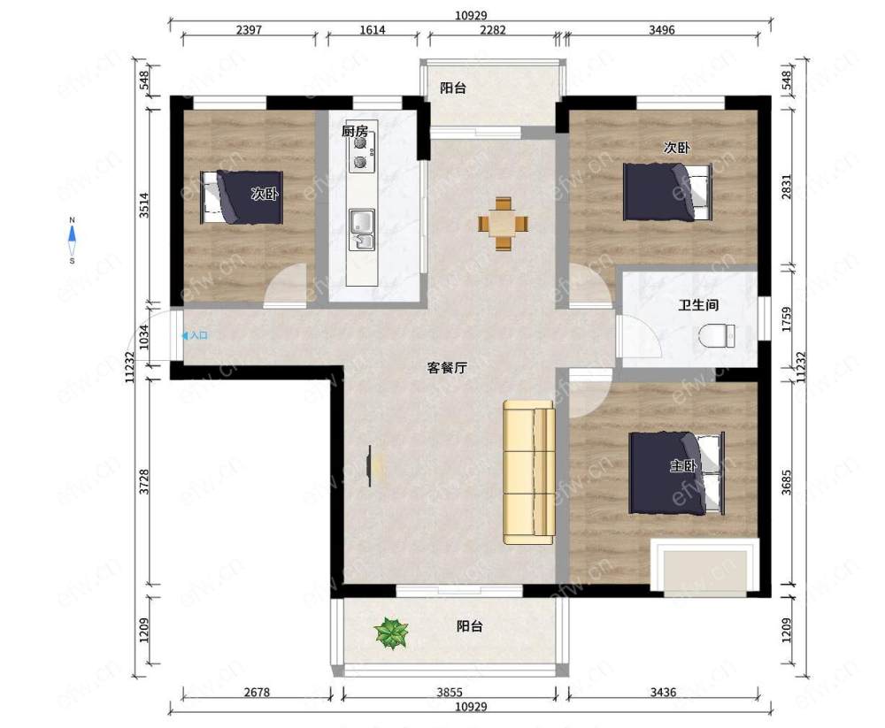 首创隽府 3室2厅