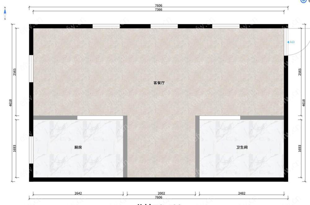 天一公馆（太平洋城中城三期A区） 2室1厅
