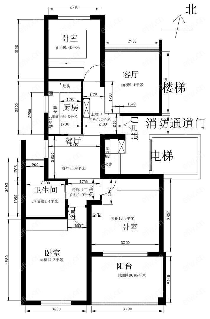 美林湖花园 3室2厅