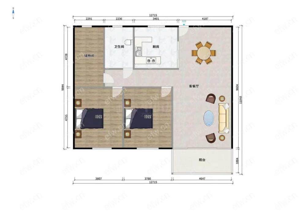 中城誉品 精装 3室2厅出售