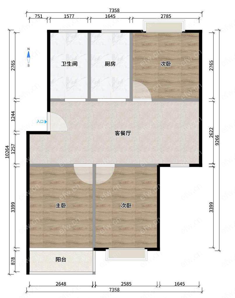 堰新家园 3室2厅82万