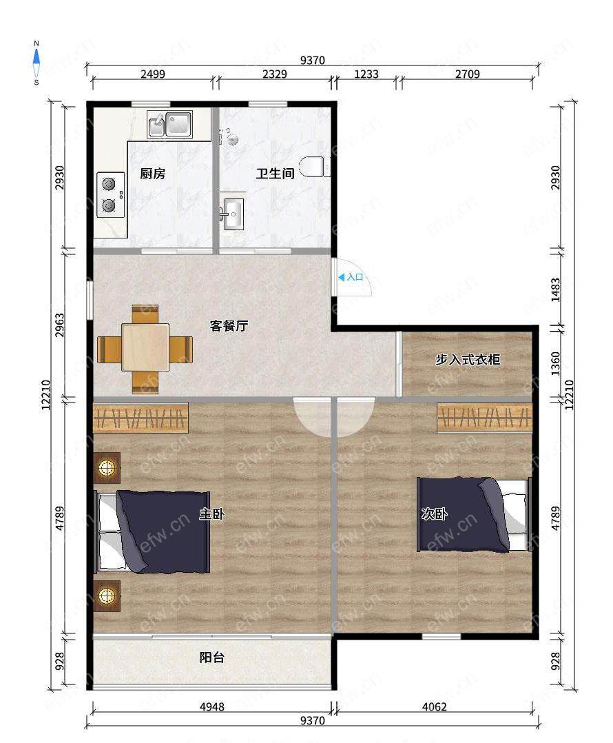 风雷新村西区（1-164） 2室1厅