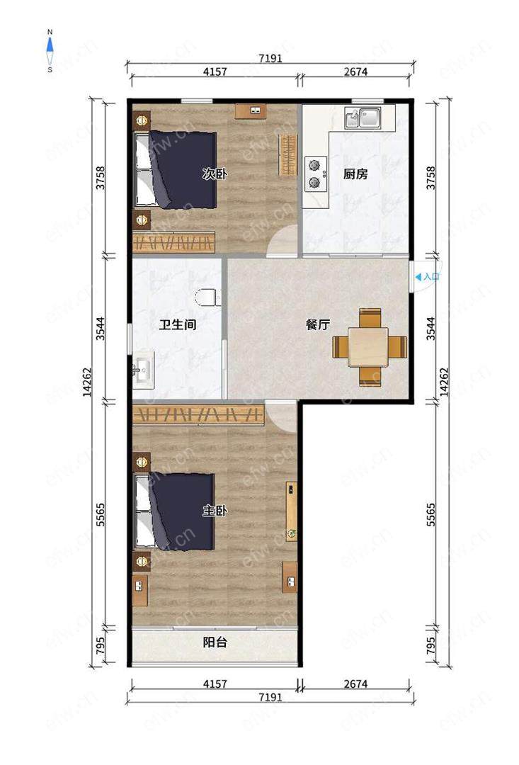 绿塔新村 2室1厅，东林可用，南北通透，近2号线口步行5，诚心出售