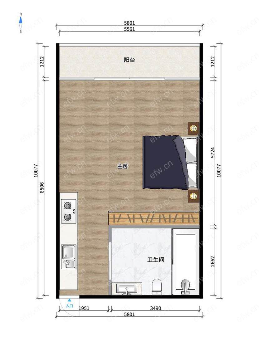 优族联盟(人民中路88号) 1室0厅