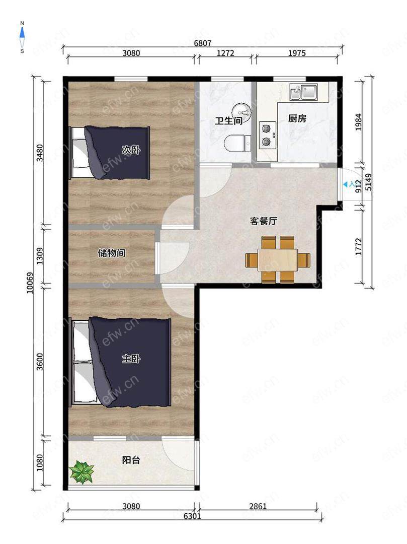 惠龙新村 2室1厅