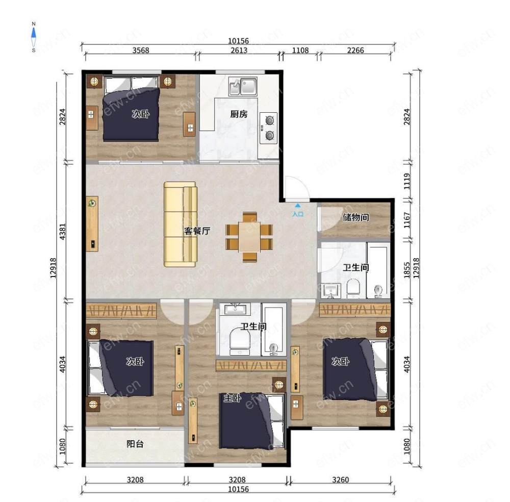 和园（学前街小区36号） 4室2厅