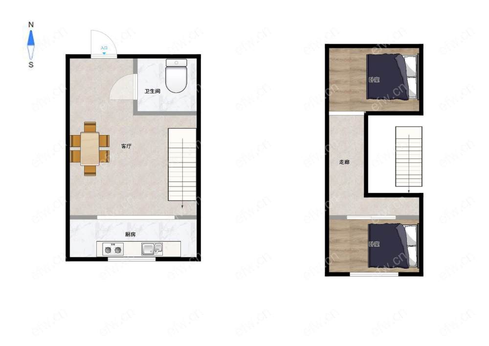 橘子公寓（21-22 总价低 税费少 房型正气,精装修 看房方便
