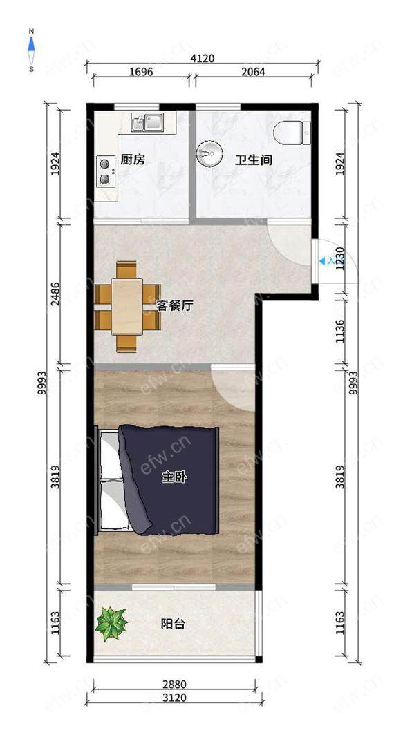 惠峰新村 1室1厅