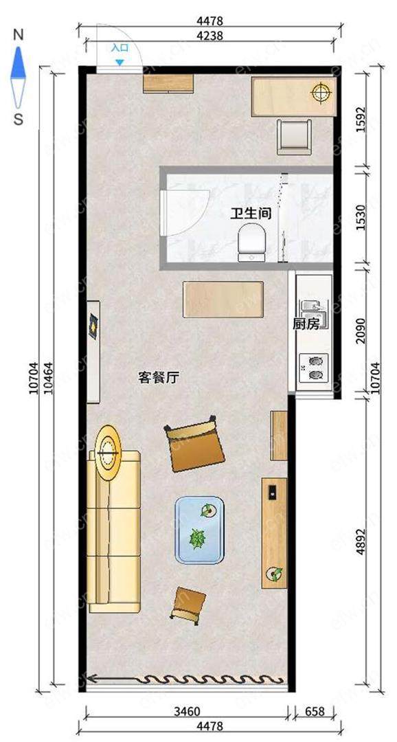 天一公馆（太平洋城中城三期A区） 2室2厅