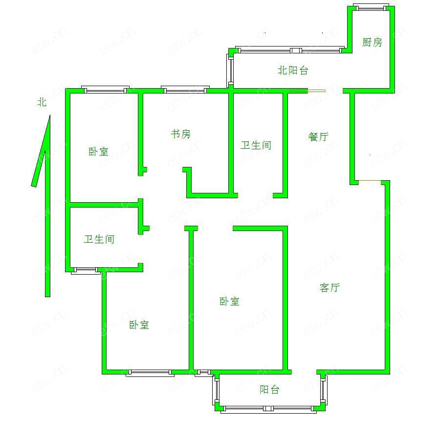 阳光城市花园C区 4室2厅