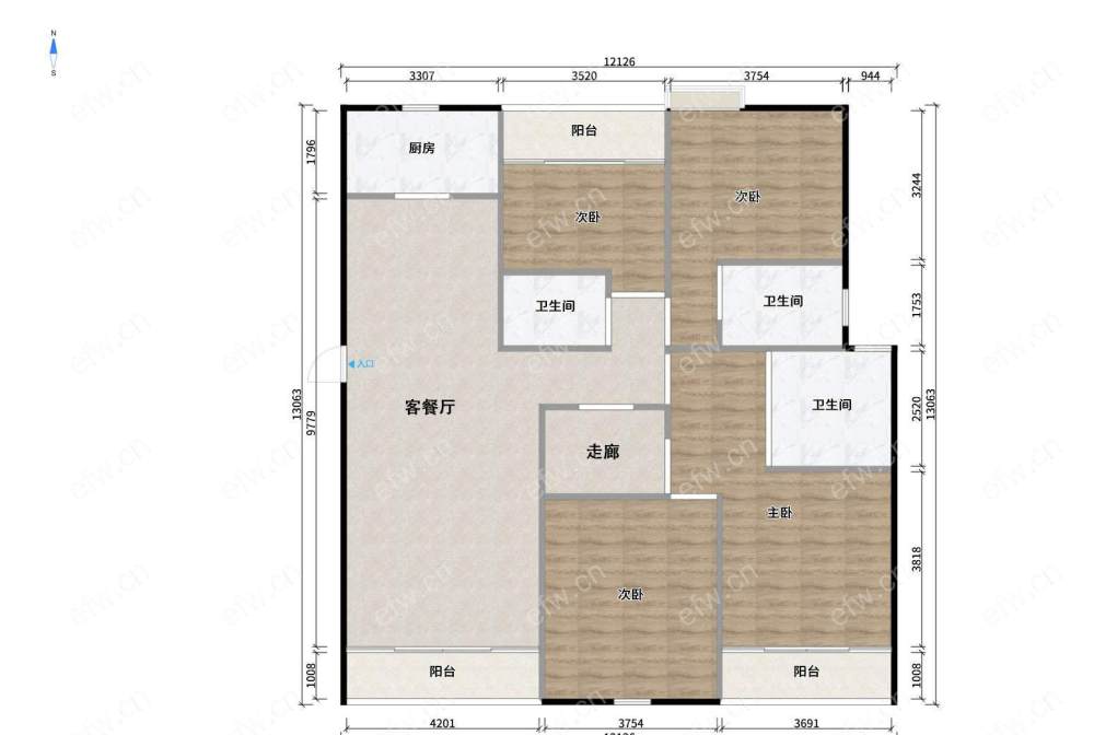 世茂首府（天域景园） 4室2厅