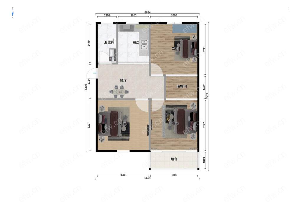 曹张新村 3室1厅房东着急卖