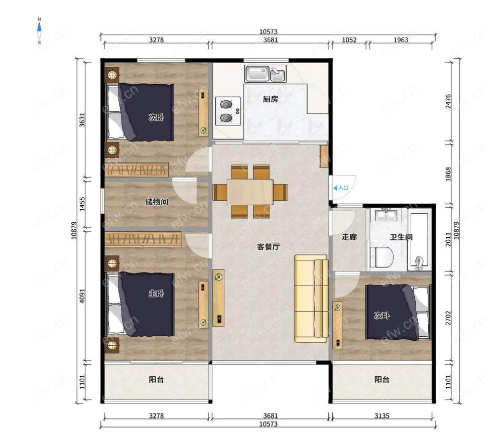 钻探家舍              3室2厅